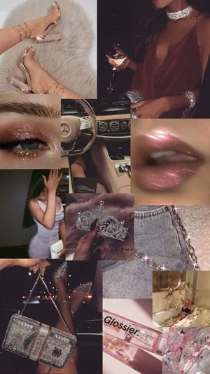 Baddie Girl Collage Wallpaper