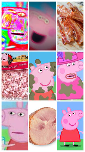 'baddie Peppa Pig Brings Out Her Rebellious Side With Her Pink Jacket, Bracers And Guitar.' Wallpaper