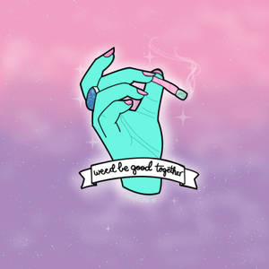 Baddie Smoking Weed Wallpaper