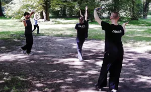 Bagua Practitioners Outdoors In Nature Wallpaper