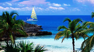 Bahamas Blue Island Wallpaper