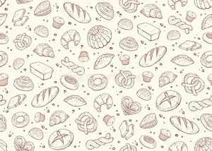 Bakery Aesthetic Pattern Wallpaper