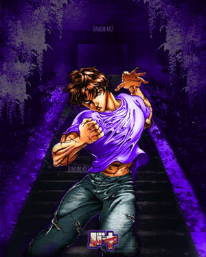 Baki Hanma In Violet Poster Wallpaper