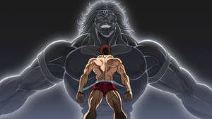 Baki Hanma Intense Standoff With Yuujiro Hanma Wallpaper