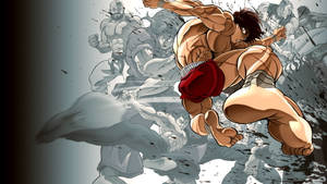 Baki Hd Powerful Kick Wallpaper