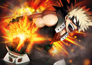 Bakugo Ready To Attack Wallpaper