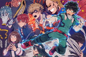 Bakugou And My Hero Academia Characters Wallpaper