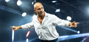 Bald Wrestler Pointingin Ring.jpg Wallpaper