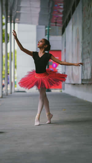 Ballerina Dancer Red Tutu Photography Wallpaper