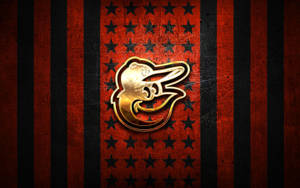 Baltimore Orioles Flag Against Starry Night Wallpaper