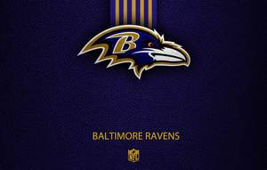 Baltimore Ravens Logo Blue Leather Wallpaper