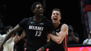 Bam Adebayo And Duncan Robinson Wallpaper