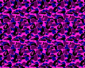 Bape Purple Shades Camo Pattern Wallpaper
