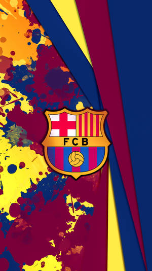 Barcelona Fc Splatters And Stripes Wallpaper