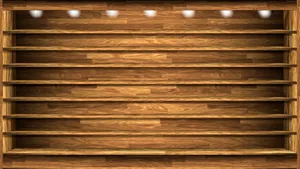 Bare Wooden Shelves Wallpaper