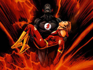 Barry Allen And The Black Flash Face Off Wallpaper