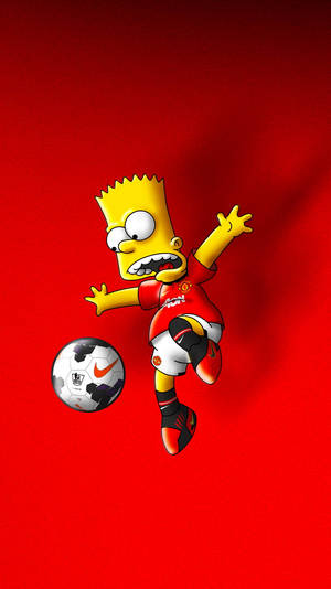 Bart Simpson Playing Soccer Wallpaper