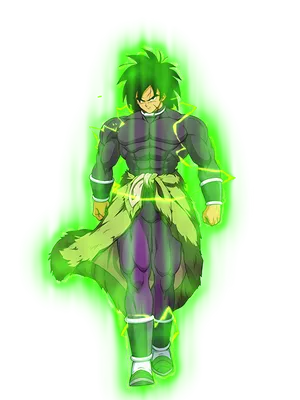 Base Broly With Green Aura Wallpaper