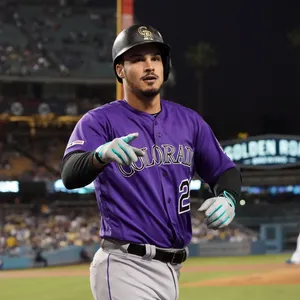 Baseball Playerin Purple Jersey Wallpaper