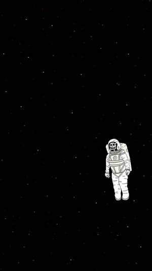 Basic White Astronaut Skull Wallpaper