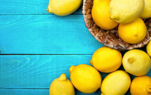 Basket Of Fresh Lemon Wallpaper