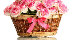 Basket Of Happy Birthday Flowers Wallpaper