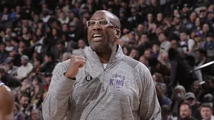 Basketball Coach Celebration Moment Wallpaper