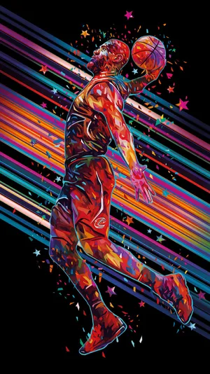 Basketball Iphone Lebron Paint Art Wallpaper