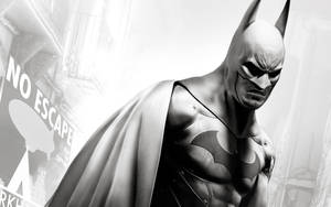 Batman Arkham City Black And White Wallpaper