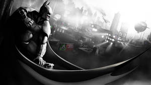 Batman Arkham City Greyscale 4k Wallpaper