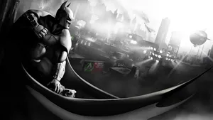Batman Arkham City Greyscale 4k Wallpaper
