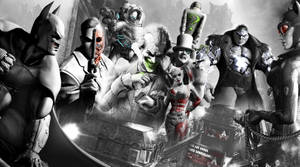 Batman Arkham City With Villains Wallpaper