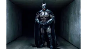 Batman In Dark Hallway 4k Wallpaper