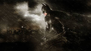 Batman In The Rain Movie Wallpaper