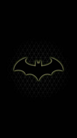 Batman Logo Iphone On Webbing Wallpaper
