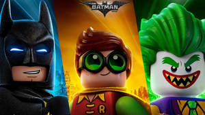 Batman, Robin And Joker In The Lego Batman Movie Wallpaper