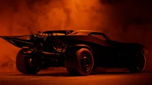 Batmobile Orange Shot Wallpaper