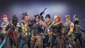 Battle Royale With Friends In Fortnite At 1366x768 Wallpaper