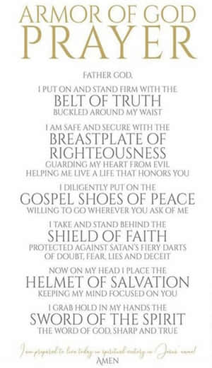 Be Encouraged, Called And Strengthened With The Armor Of God. Wallpaper