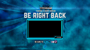 Be Right Back Blue Wallpaper