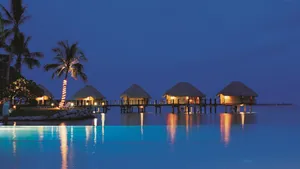 Beach Night Resort And Spa View Wallpaper