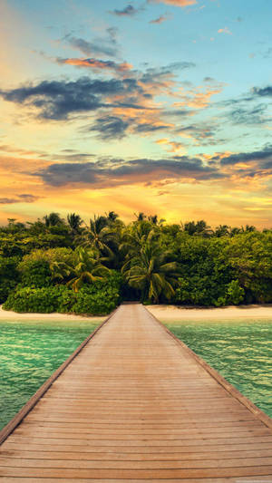 Beach Pier Summer Iphone Wallpaper