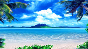 Beach Scene Studio Backdrop Summer Getaway Wallpaper