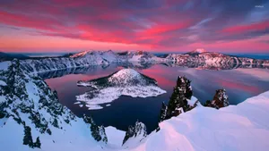 Beautiful 1920x1080 Winter Desktop River View Wallpaper