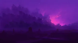 Beautiful Aesthetic Purple Sky Wallpaper