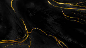 Beautiful Black And Gold Marble Texture Wallpaper