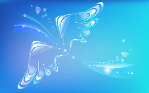 Beautiful Blue Wing Abstract Art Wallpaper