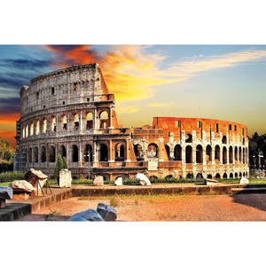 Beautiful Colosseum Beneath The Sunset Sky Wallpaper