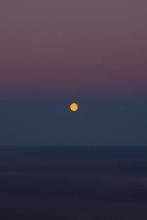 Beautiful Full Moon Violet Sky Wallpaper