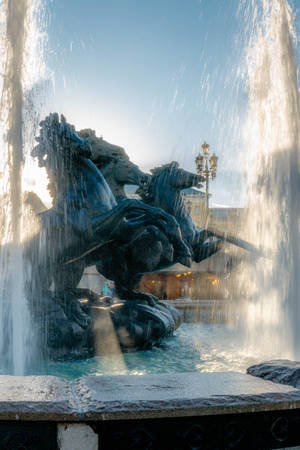 Beautiful Iphone Horse Fountain Wallpaper